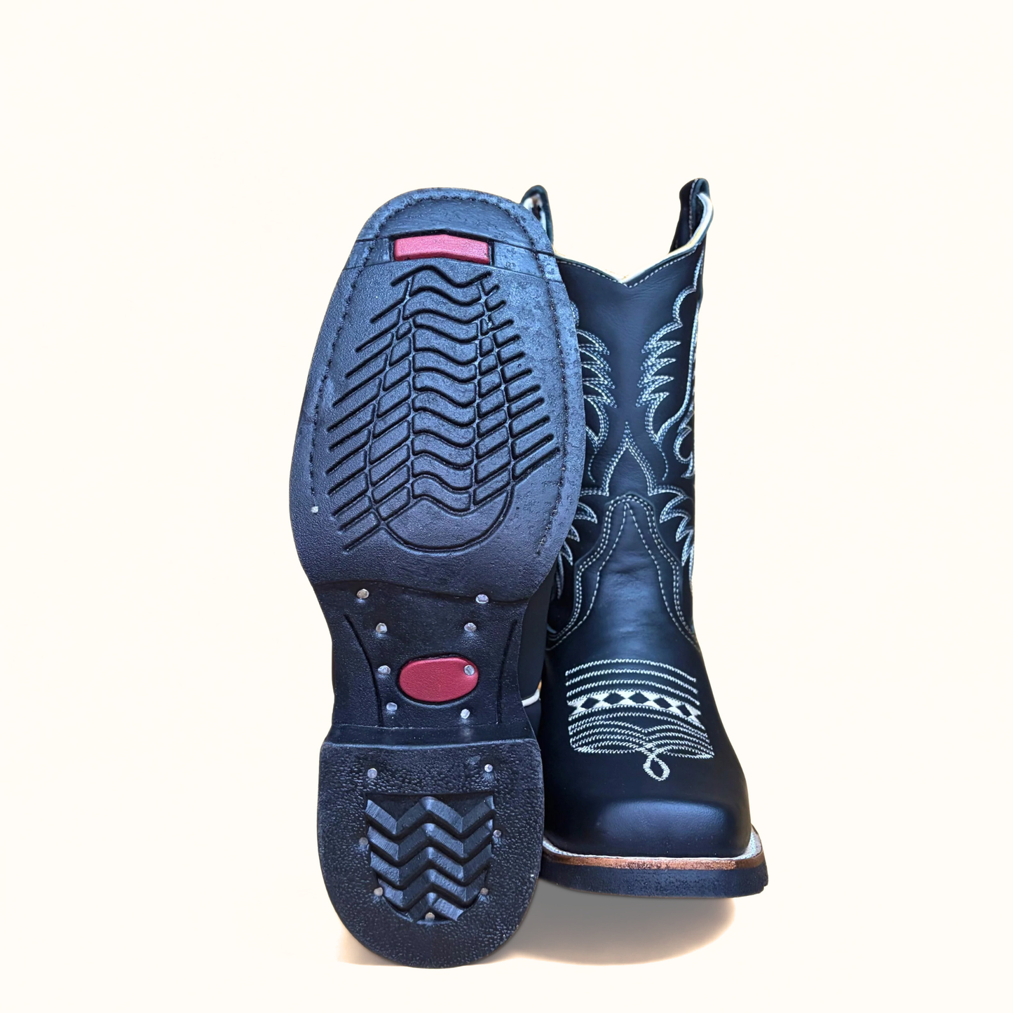 Outsole view of Arius Napa Black Rodeo Boots