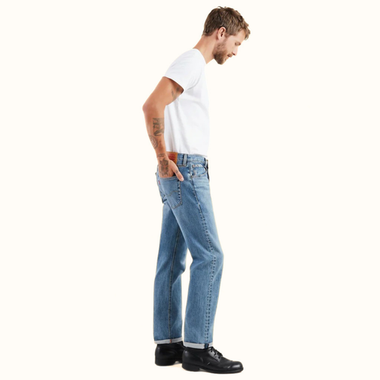 Levi’s 501 Original Fit men’s blue jeans side view