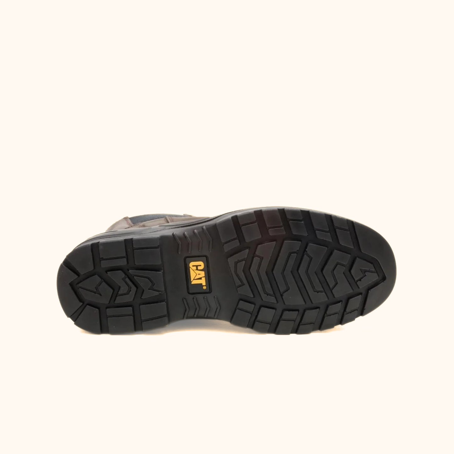 CAT Striver Chelsea Waterproof Steel Toe Work Boot outsole view showing tread pattern