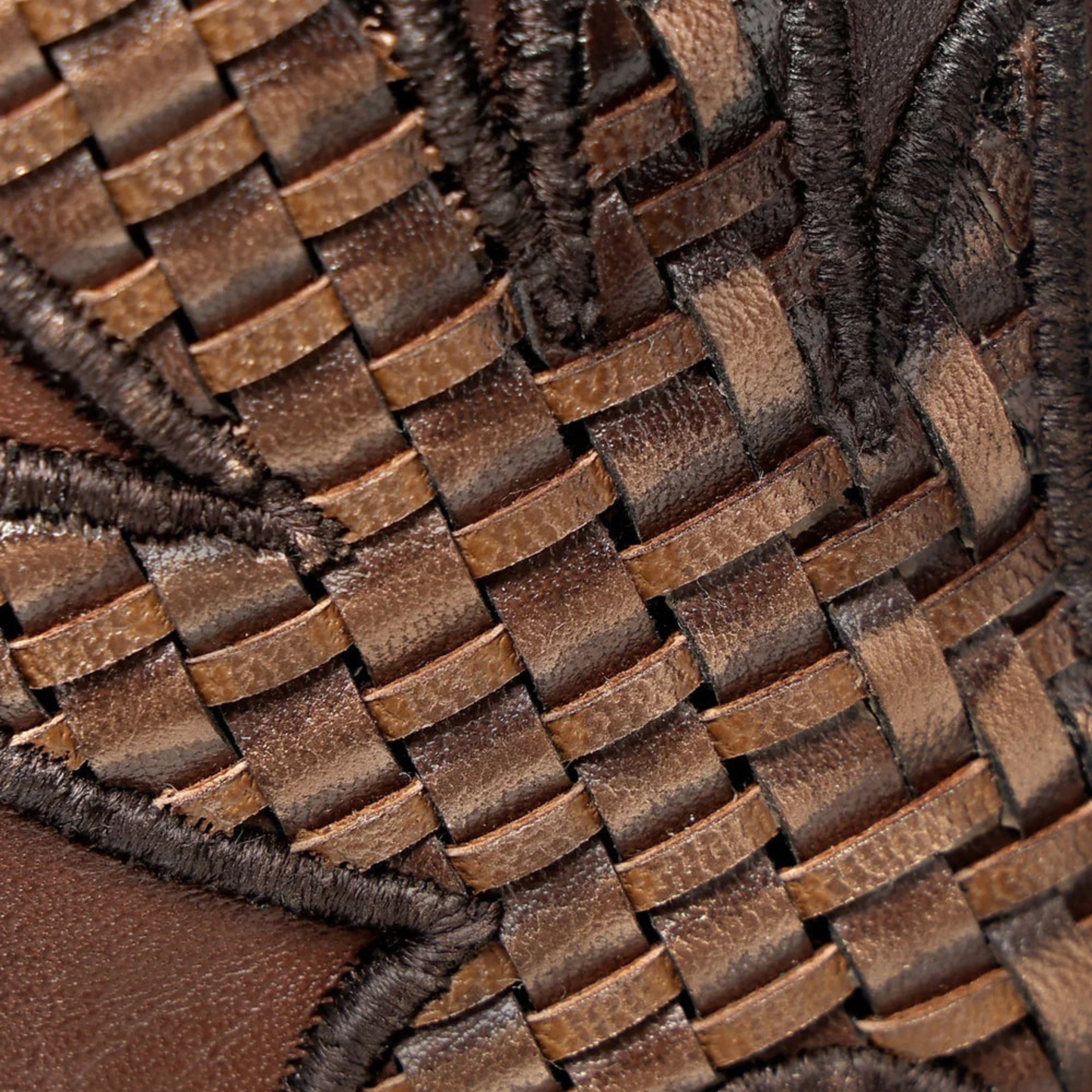 Cuadra Women’s Brown Bovine Leather Western Boots leather texture detail