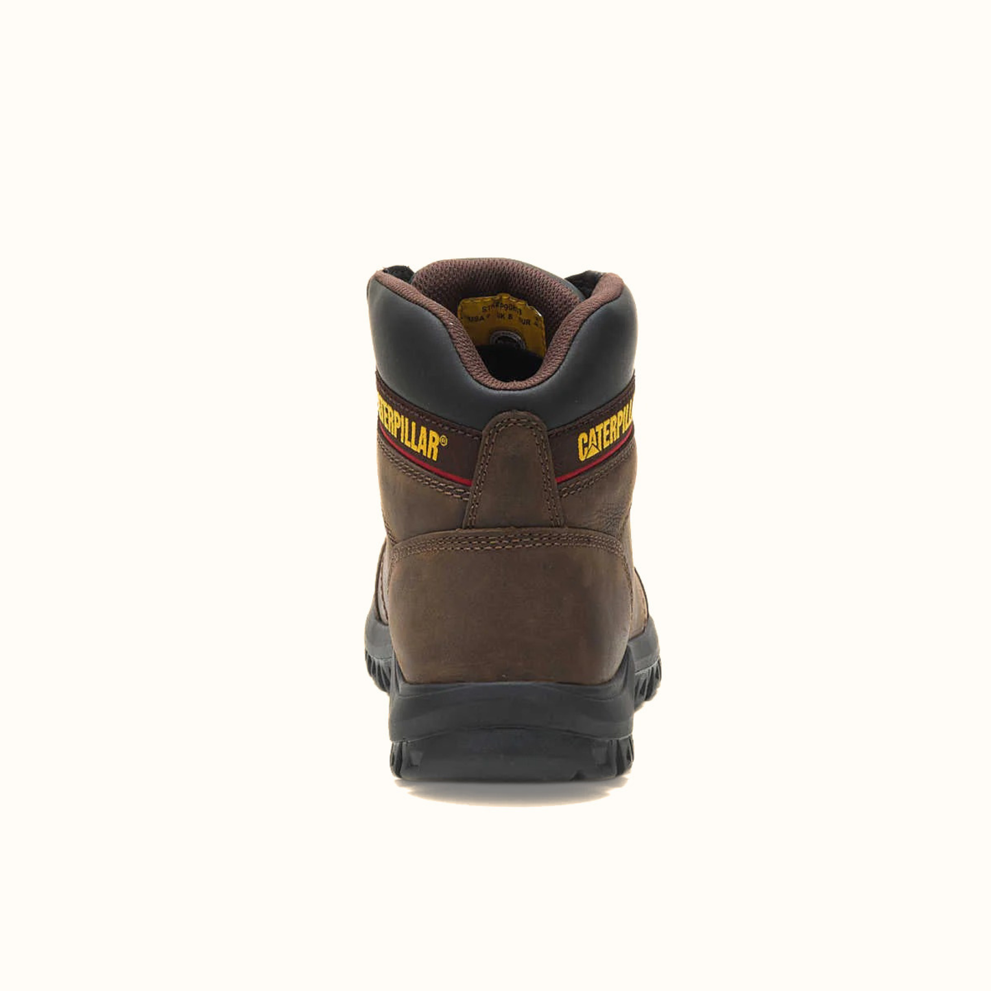 Rear view of CAT Outline Steel Toe Work Boot