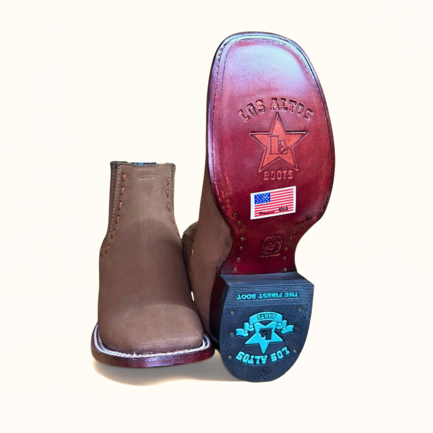 Los Altos Western ankle boot outsole view
