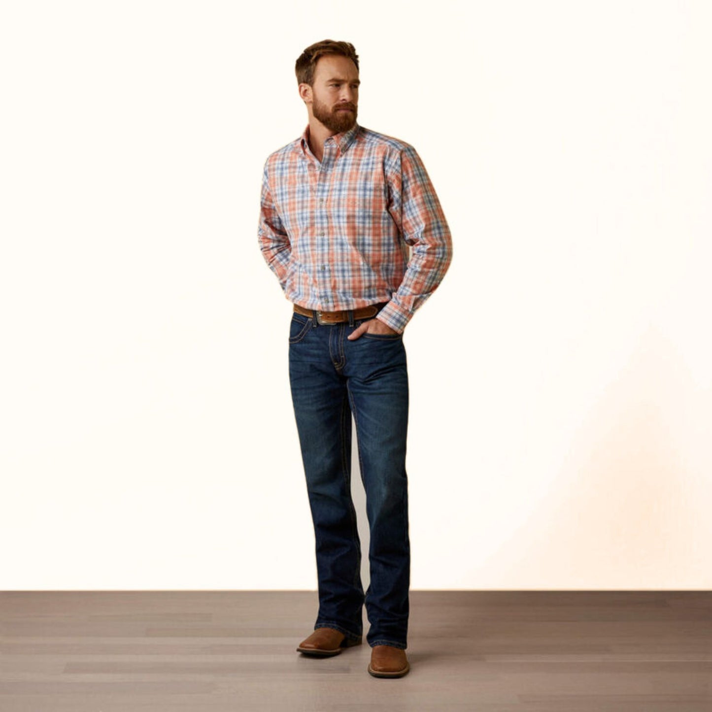 Ariat Team Damion Classic Fit men’s western shirt full body view
