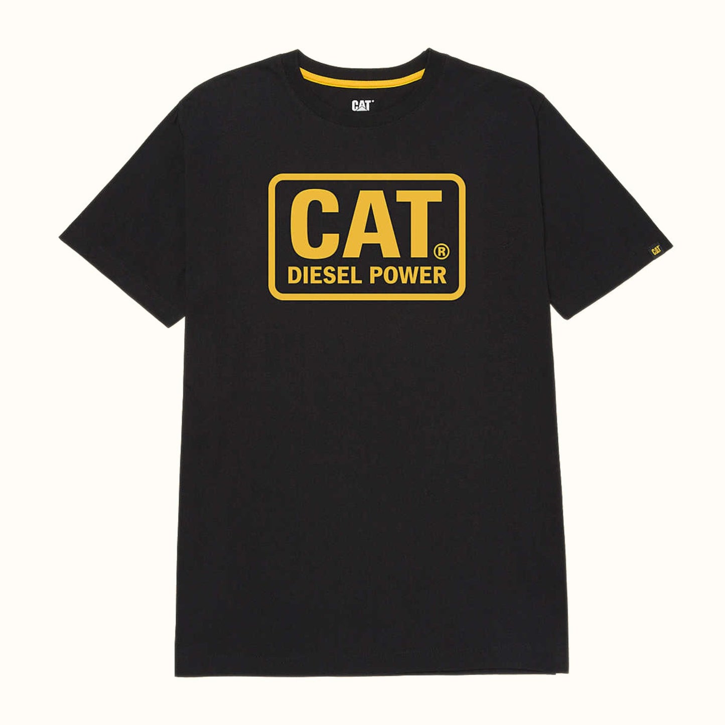 CAT Diesel Power Black Short Sleeve Tee front view