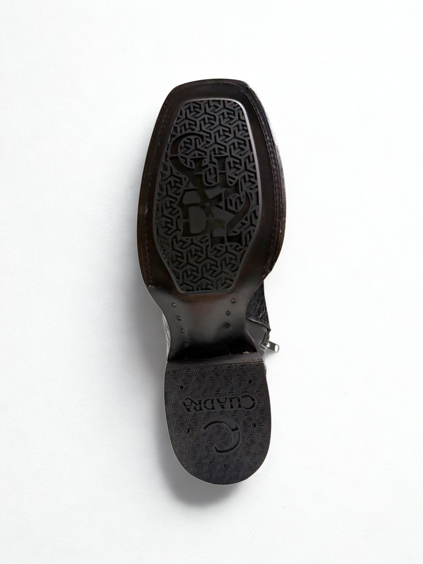 Black Caiman Zipper & Elastic Square Toe