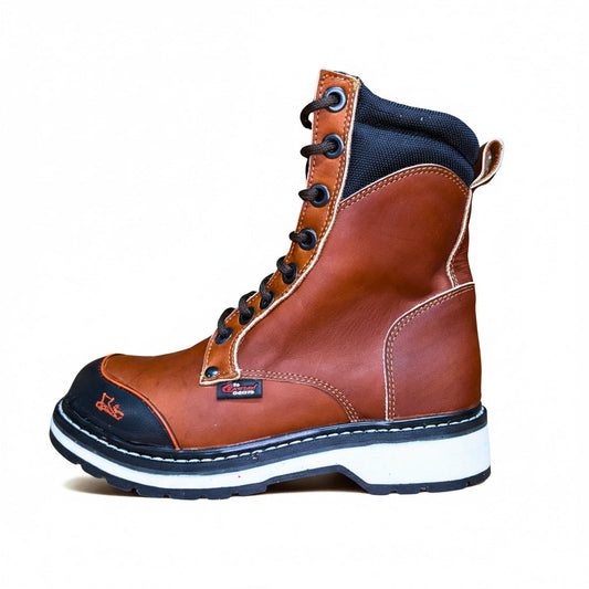 Cerro 750 Industrial steel toe brown leather work boot side view