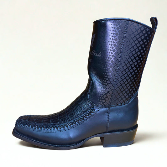 Los Altos Caiman Belly 7X Toe Low Shaft Boot side profile
