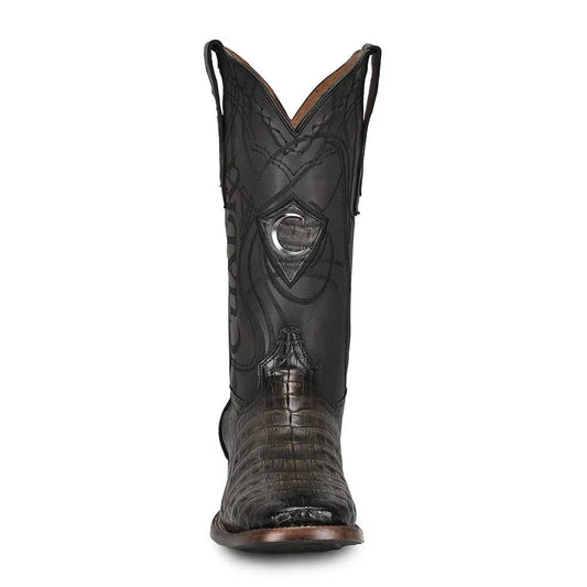 Atlantic Sand Caiman Embroidery & Laser & Woven Square Toe Boot