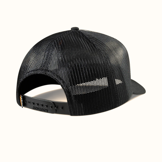 Ariat Work Skull Patch Trucker Cap Black back side view