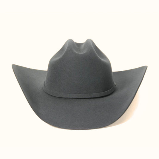 Front view of Stetson Mason 4X Granite Wool Cowboy Hat