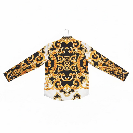 V.I.P. Collection Gold Gems Rich Long Sleeve Shirt back view