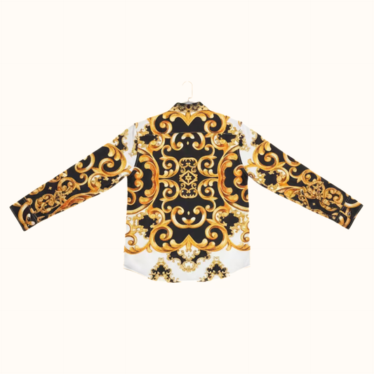 V.I.P. Collection Gold Gems Rich Long Sleeve Shirt back view