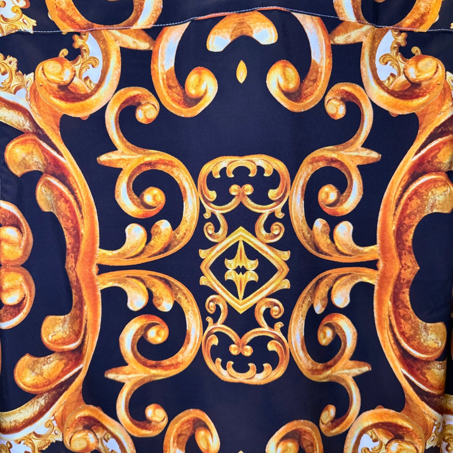 V.I.P. Collection Gold Gems Rich Long Sleeve Shirt pattern detail close-up