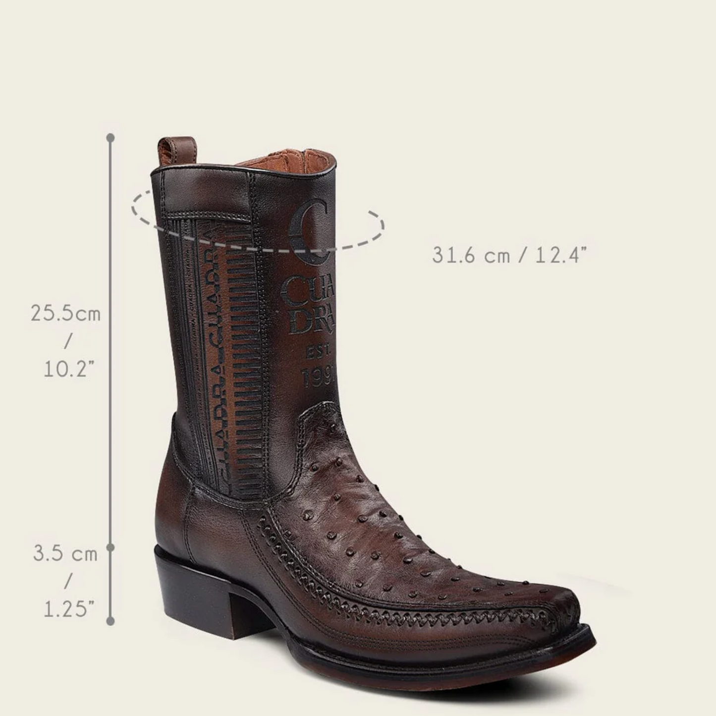 Genuine Ostrich Leather Casual Boot