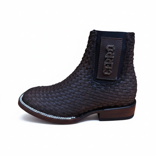 Cerro Petatillo Cafe Square Toe Botin side profile
