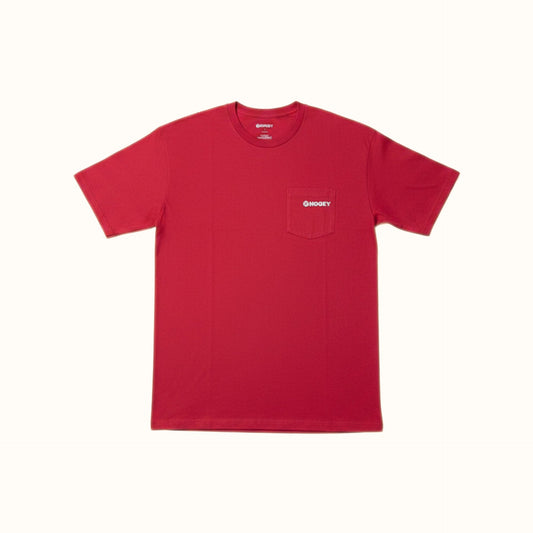 Hooey Men’s Red Dahlia Reactive Dye Crew Neck T-Shirt back view in red