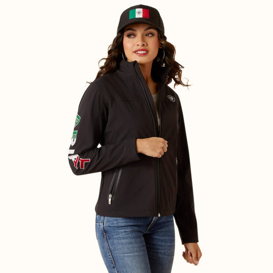 Ariat Classic Team Softshell Mexico Water Resistant Jacket front view