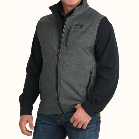 Angled front view of Cinch Men’s Bonded Vest