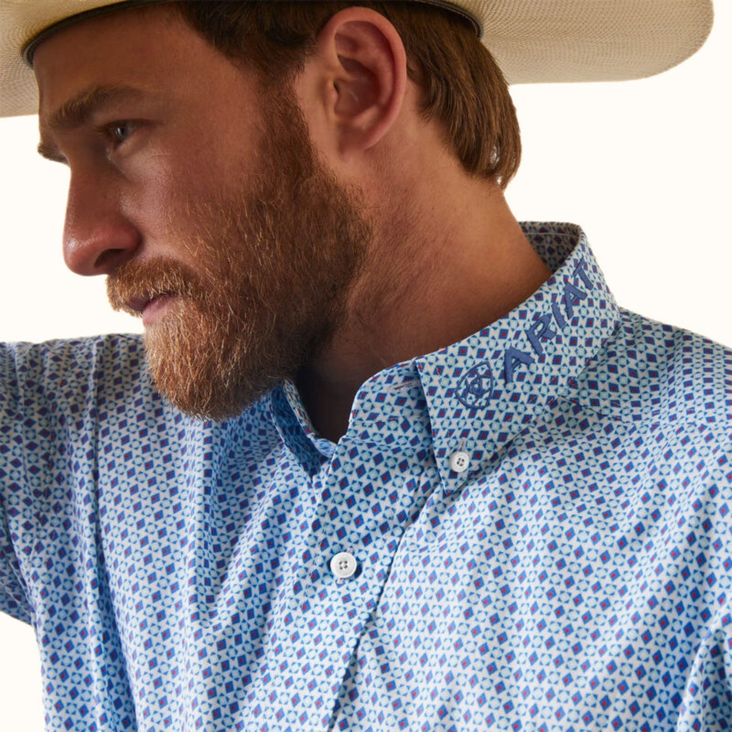 Ariat Team Syed Fitted Shirt front collar view