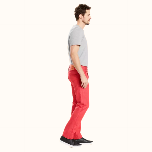 Levi’s 501® Original Fit Men’s Jeans in red side view