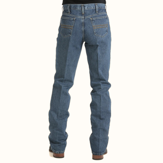 Cinch Men’s Silver Label 001 Rigid Medium Stone Jeans back view