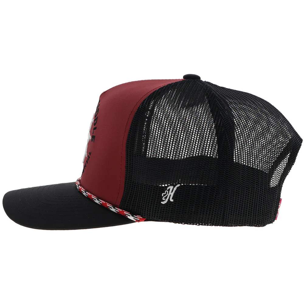 Sage To Saddle Hat Red/Black W/Black & White Stiching
