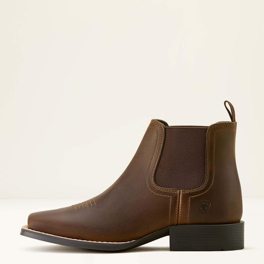 Ariat Booker Chelsea wide square toe kids western boot side view