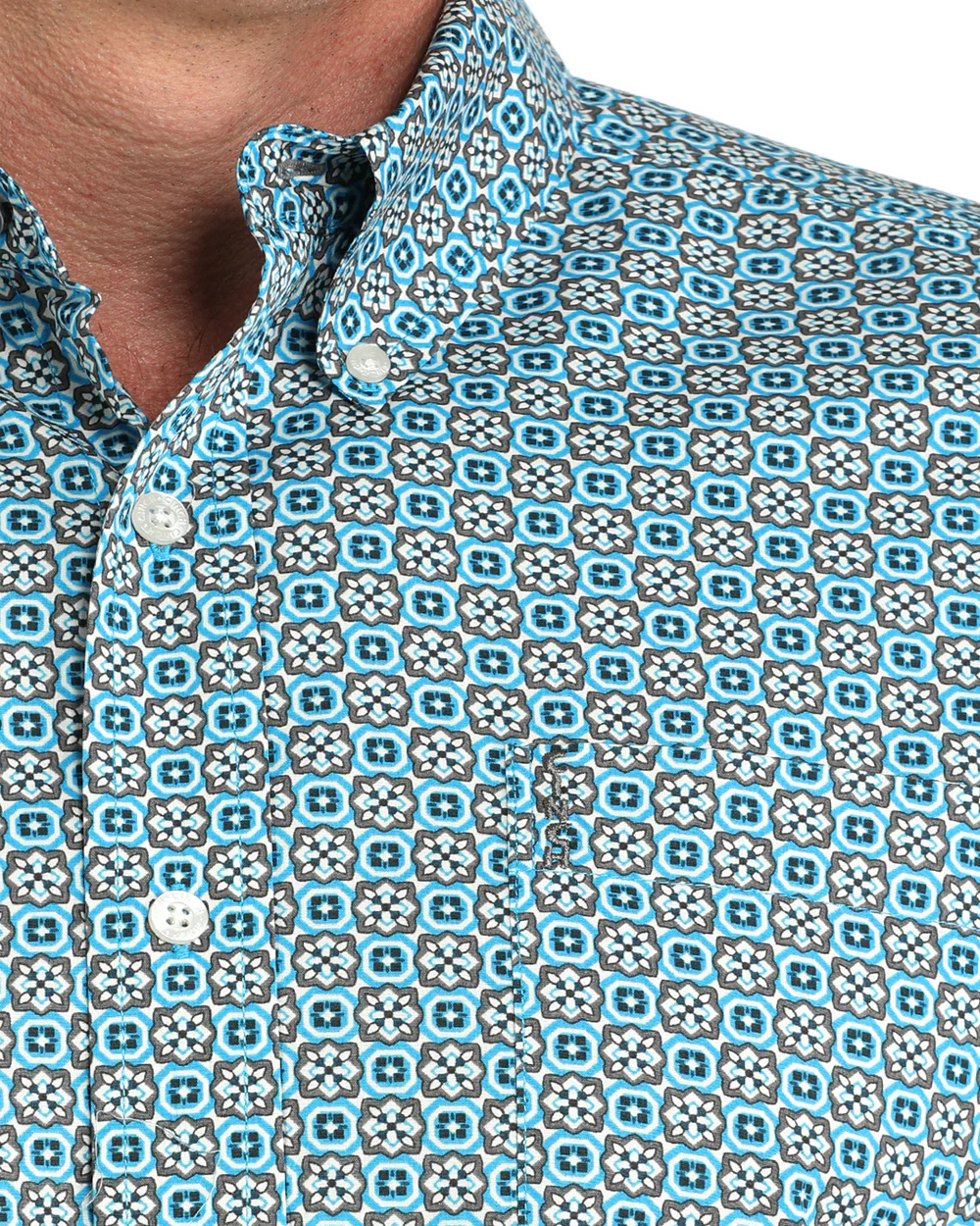 Modern Fit Button-Down Western Shirt