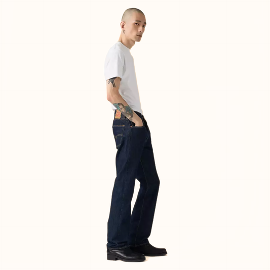 Levi’s 501 Original Fit men’s blue jeans side profile view