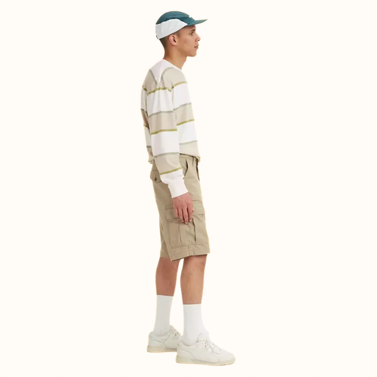 Levi’s Carrier Cargo 9.5” Men’s Shorts side view in beige