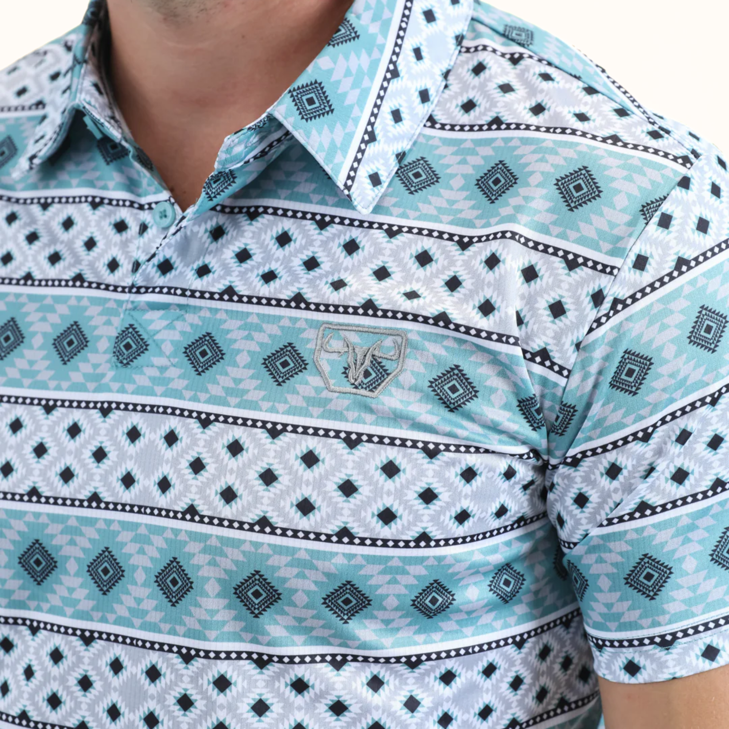 Platini Performance Aztec Polo front view