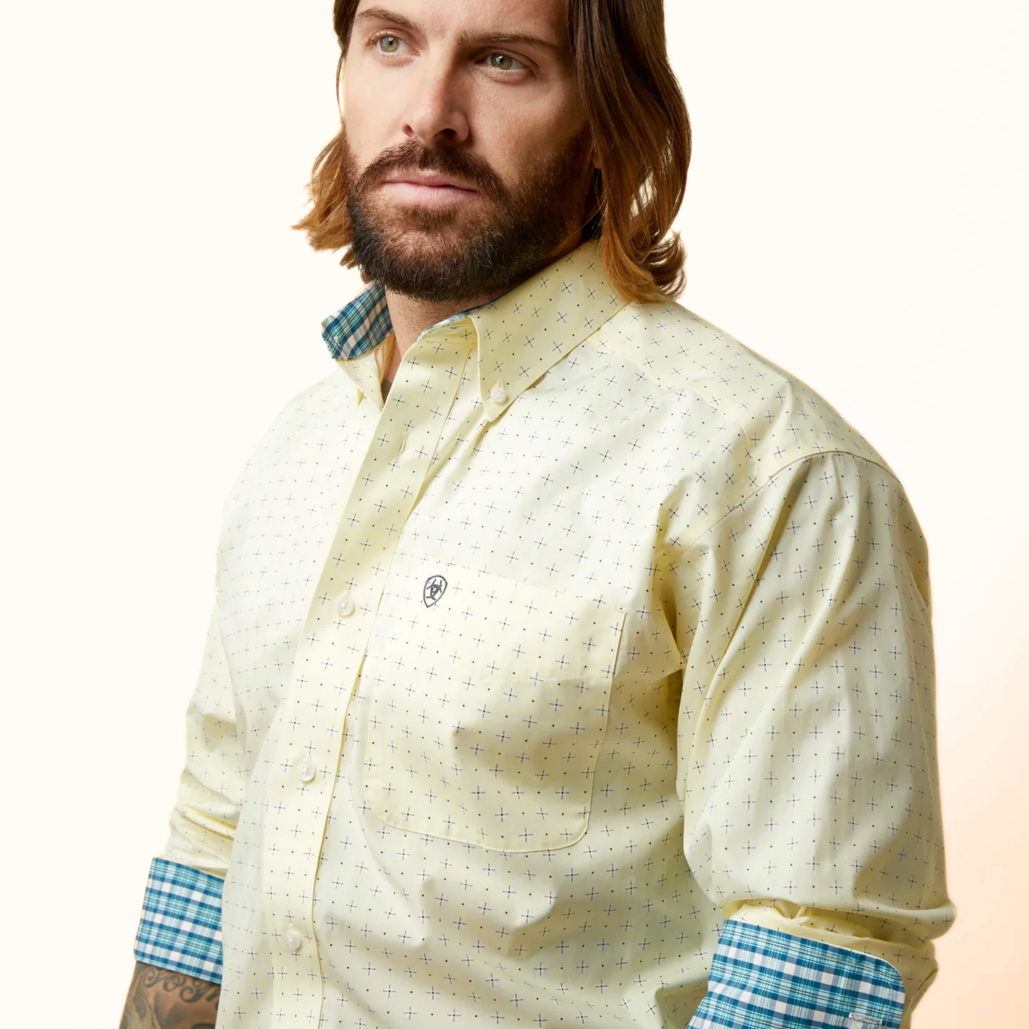 Ariat Wrinkle Free Cade Classic Fit Shirt detail view