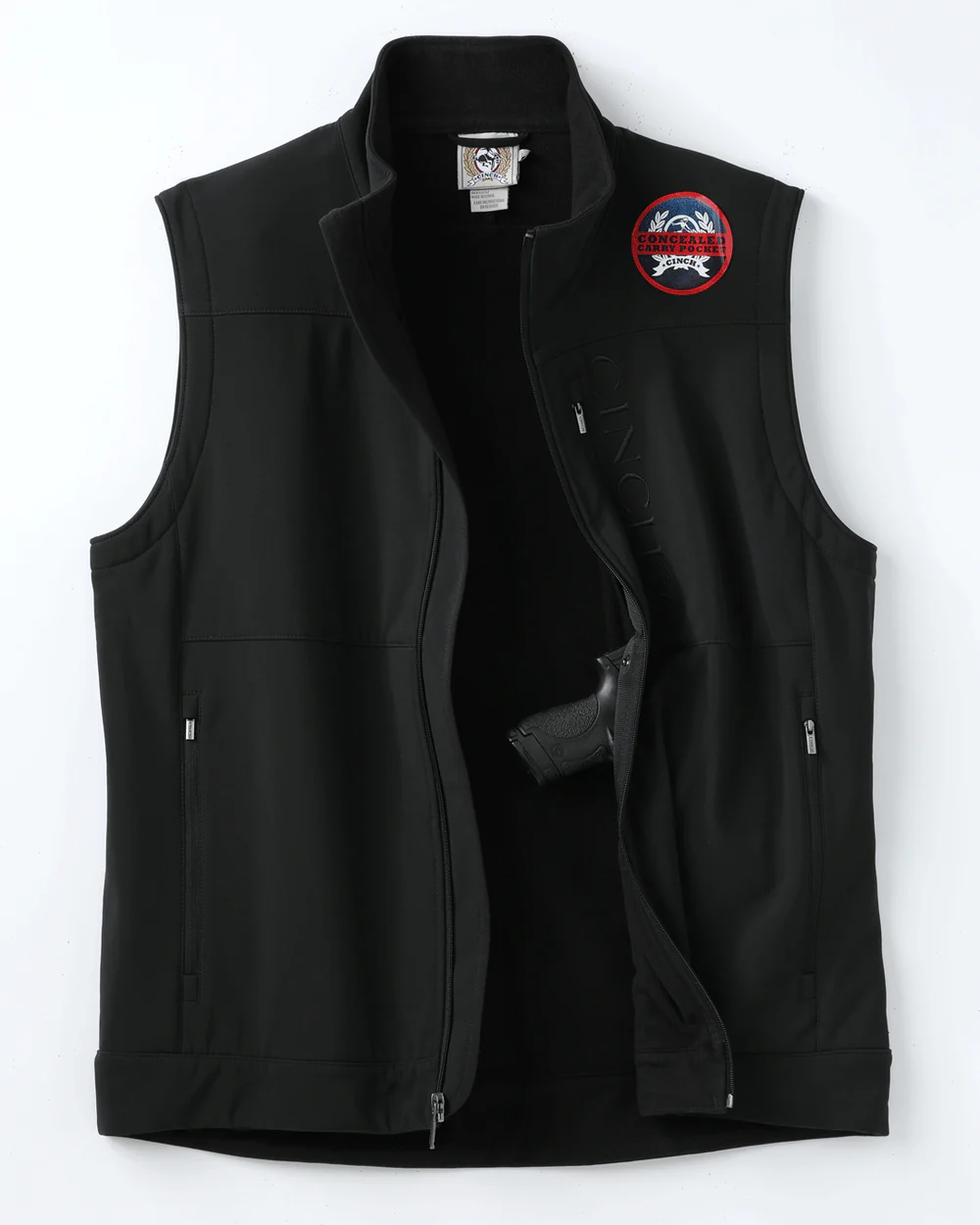 Cinch Concealed Carry Bonded Vest black western vest