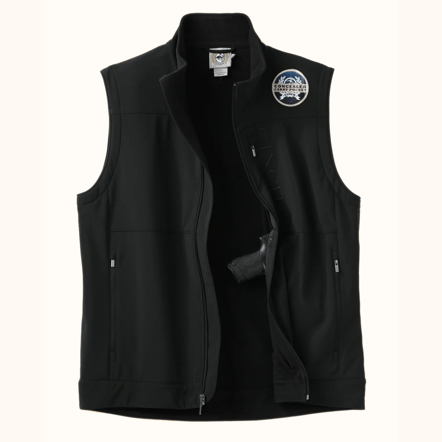 Cinch Concealed Carry Bonded Vest black western vest