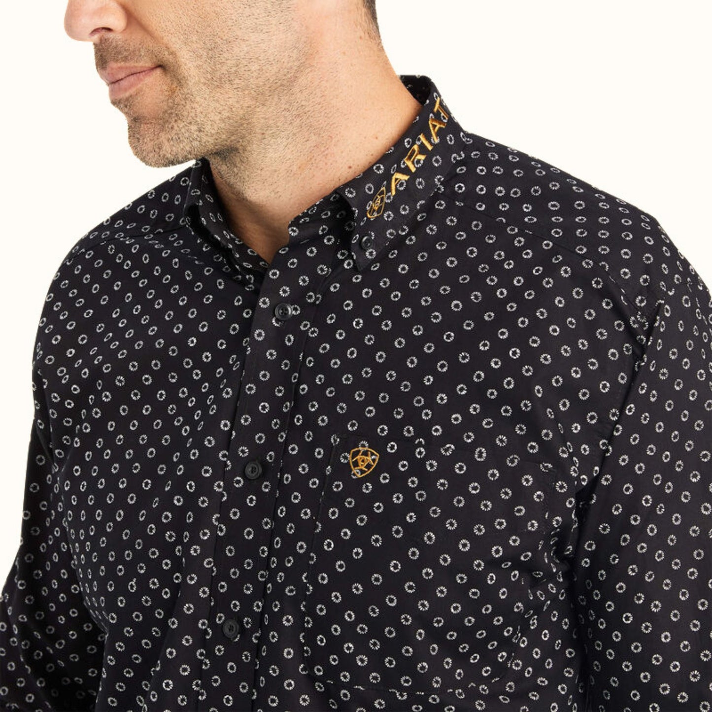 Ariat Team Conor Classic Fit Shirt front collar view