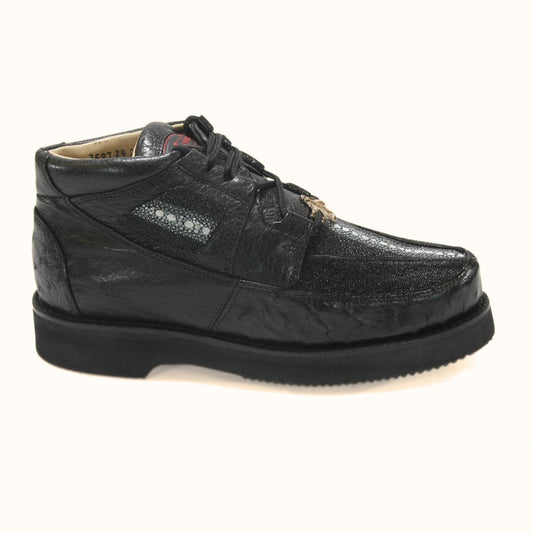Los Altos Stingray and Ostrich Skin Shoes black side view