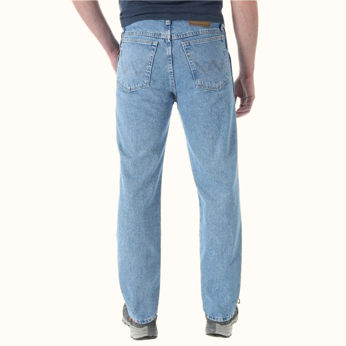Wrangler Rugged Wear® Classic Fit Men’s Jeans back view in blue