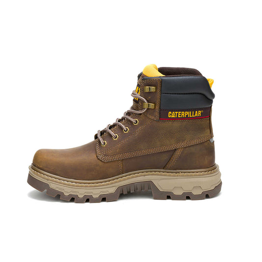 CAT Colorado Equip 6 inch Waterproof Work Boot opposite side view in brown leather