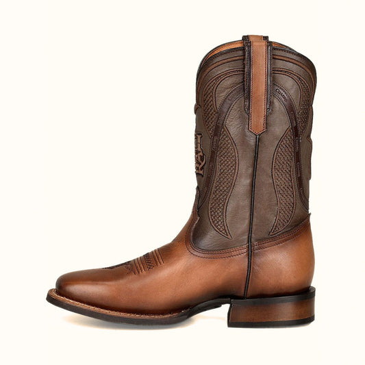 Cuadra Men’s Engraved Honey Rodeo Cowboy Boots side
