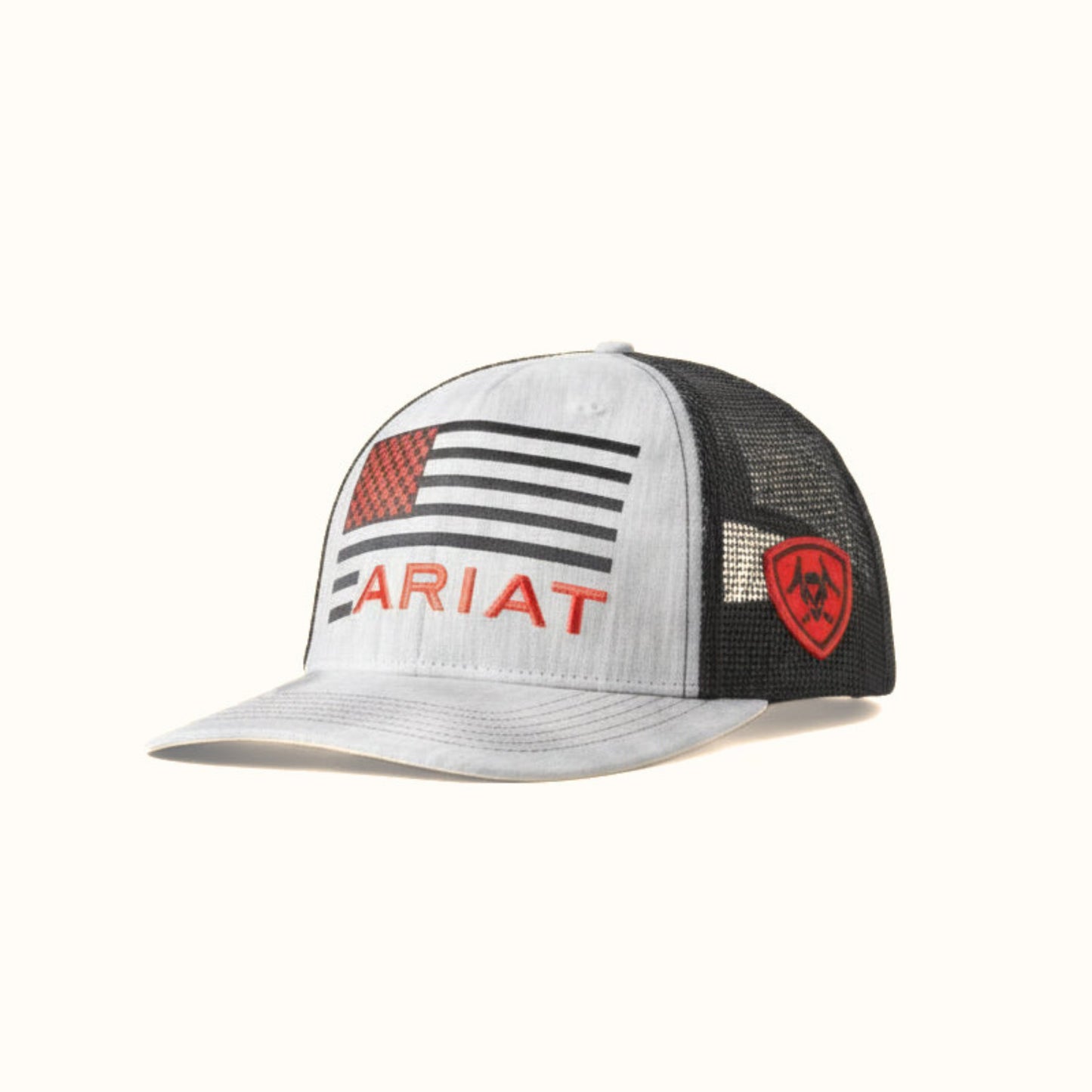 Ariat Youth American Flag Embroidered Snapback Cap front view
