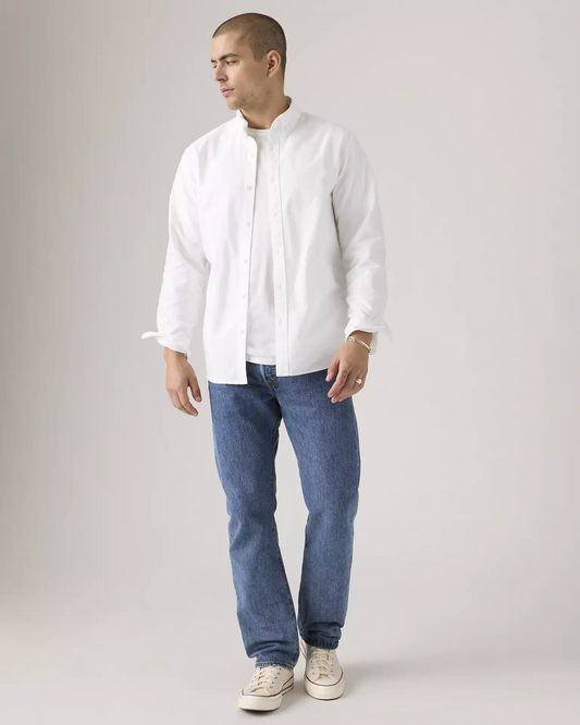 Levi’s 501 Original Fit men’s blue jeans full-length front view