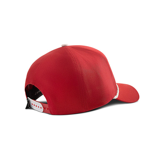 Side view of Ariat Ladies Cap Snap Back Game Day hat in red
