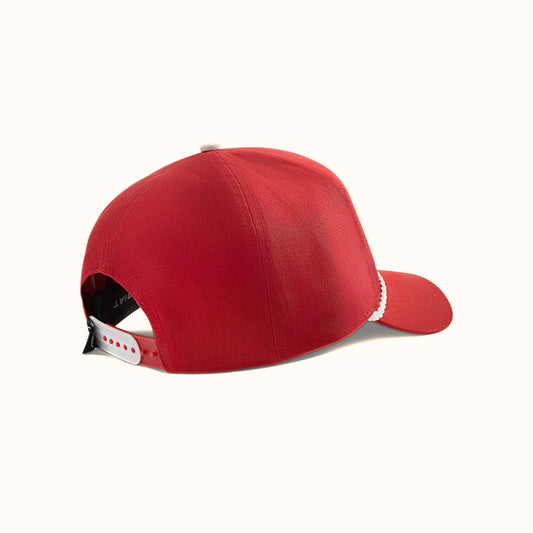 Side view of Ariat Ladies Cap Snap Back Game Day hat in red