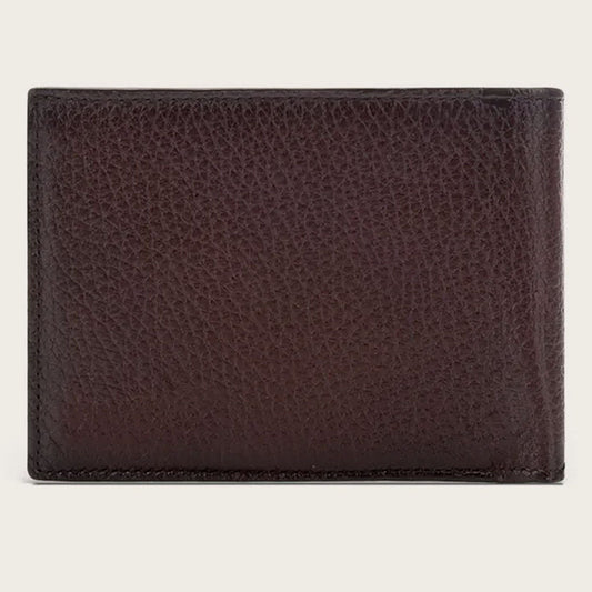 Cuadra Brown Deer Leather Bifold Wallet back view