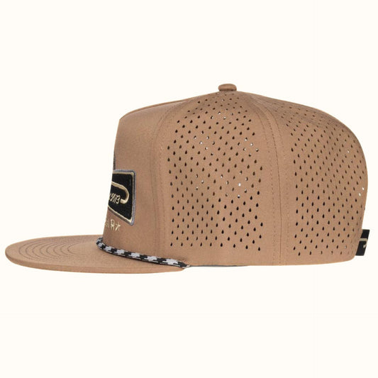 Lazy J Ranch Tan Diamond Banner Rope Trucker Hat side view