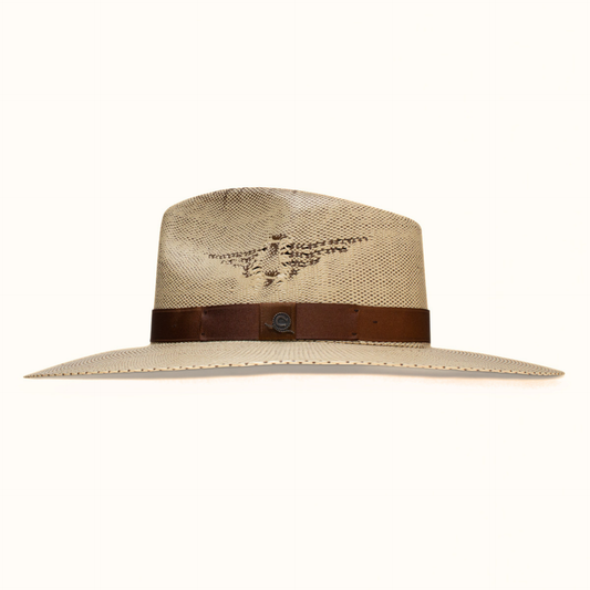 Charlie 1 Horse Mexico Shore tan straw sun hat side view