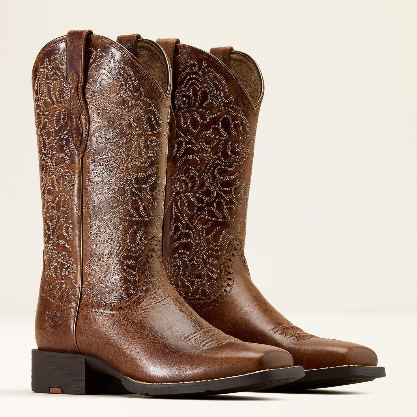 Ariat Round Up Remuda Wide Square Toe Western Boot pair view