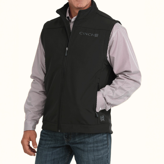 Cinch Men’s Bonded Vest side angle view on model