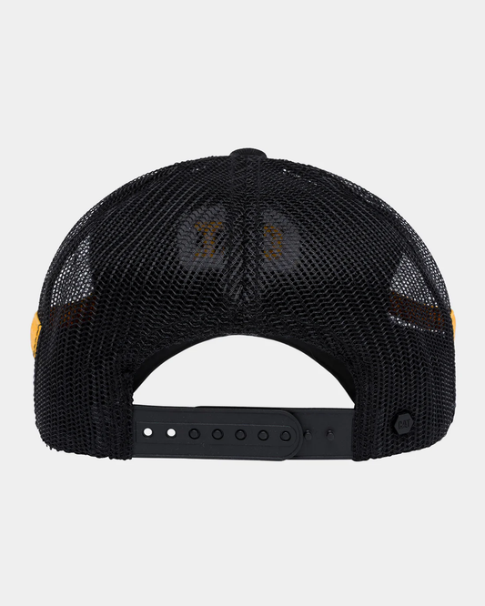 CAT Retro Patch Hat rear mesh back with adjustable snap closure