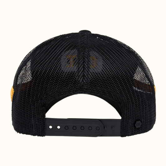 CAT Retro Patch Hat rear mesh back with adjustable snap closure